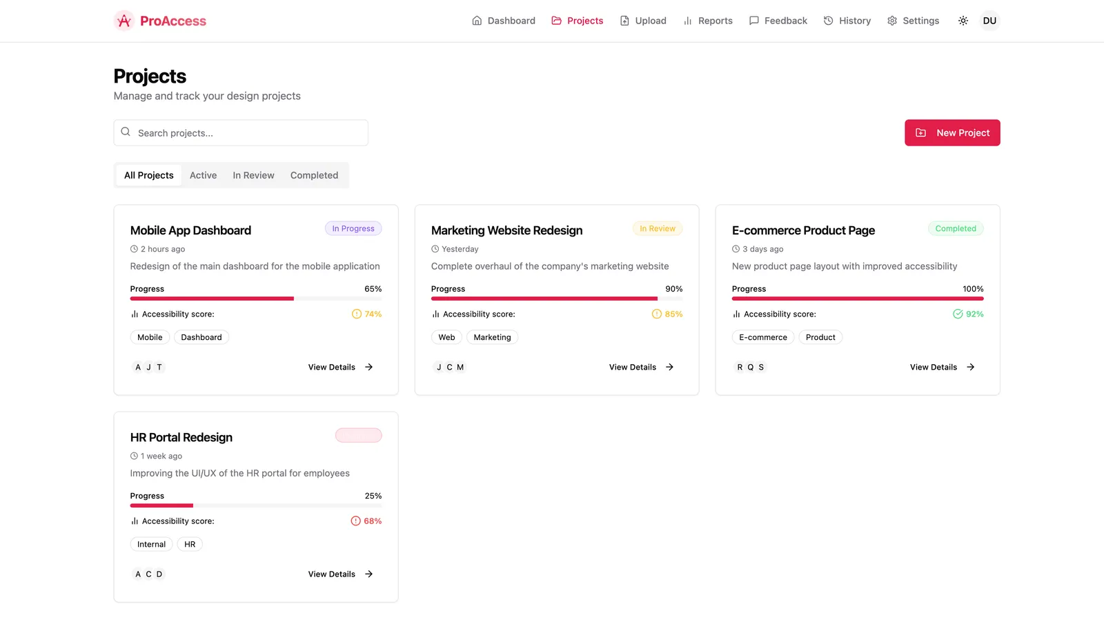 ProAccess: Analytics & Reporting Platform, measured