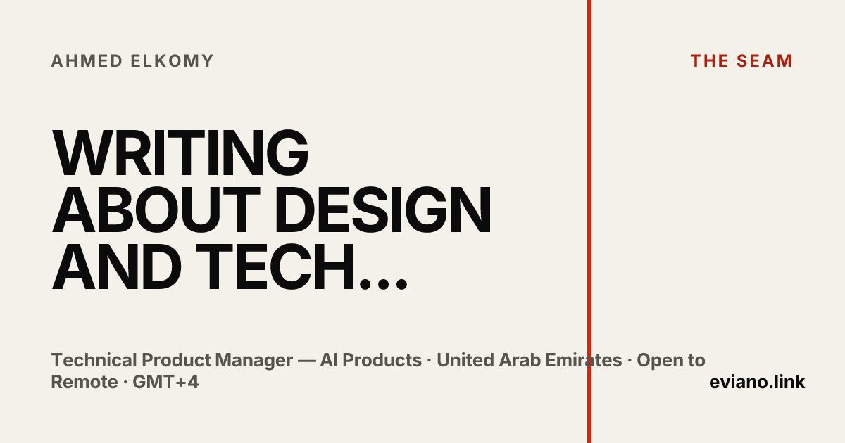 Writing about design and tech...